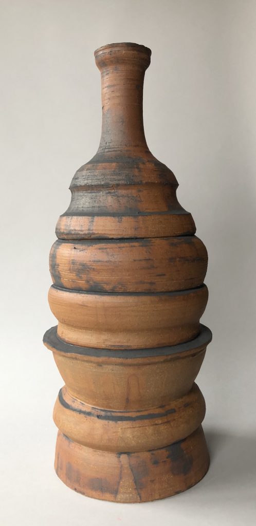 Architectural composite stoneware vase by Reuben Sinha