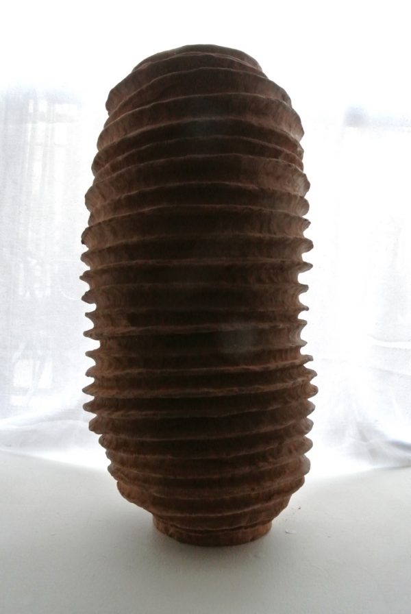 Spiral stoneware vase by Reuben Sinha