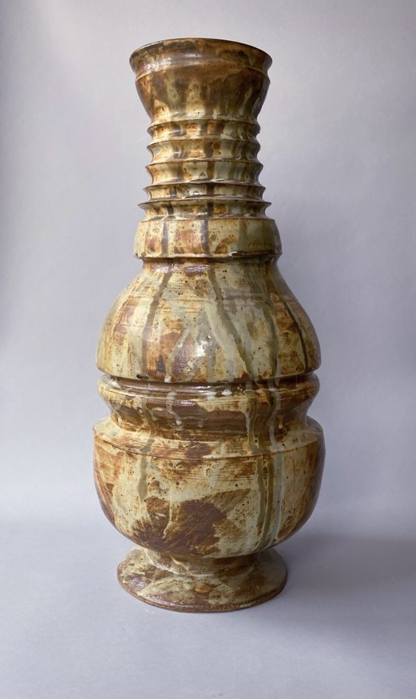 Architectural composite stoneware vase by Reuben Sinha