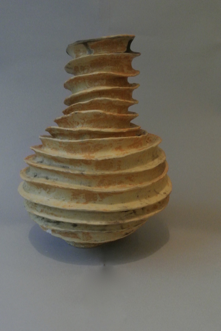 Spiral porcelain vase by Reuben Sinha