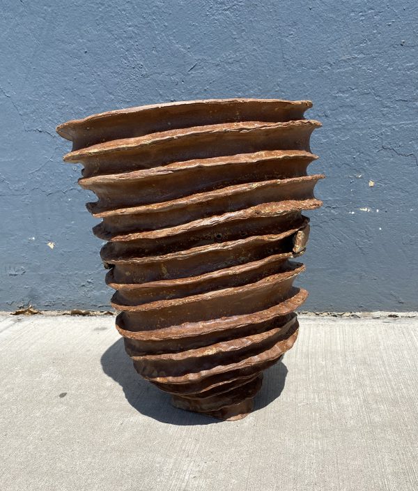 Spiral Hand built Open Vessel - Image 3