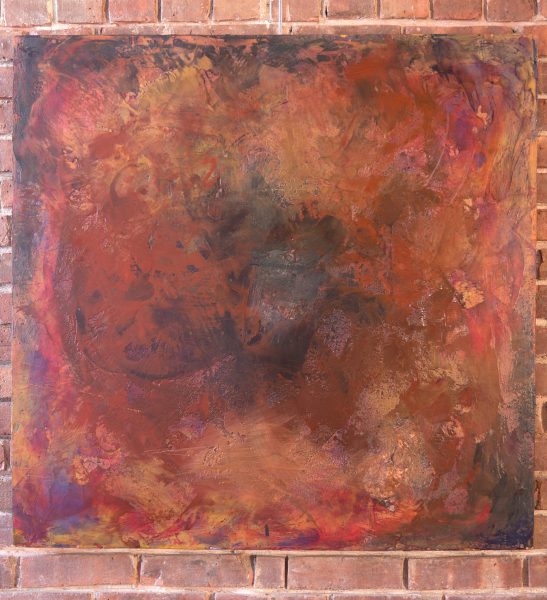 Encaustic painting from Brown series by Reuben Sinha