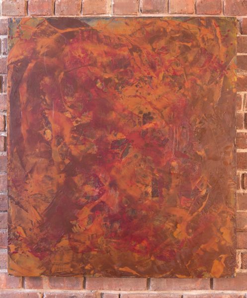 Encaustic painting from Brown series by Reuben Sinha