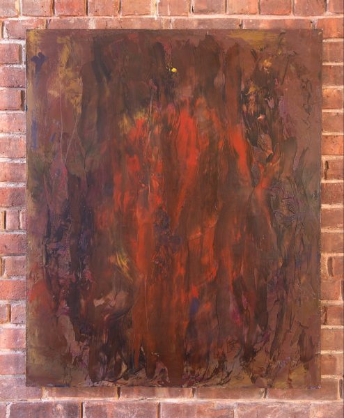 Encaustic painting from Brown series by Reuben Sinha