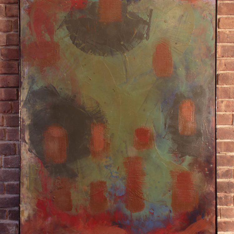 I don’t know how I feel these days, so think I’m done. H48.25” X W37.25”, Encaustic on plywood