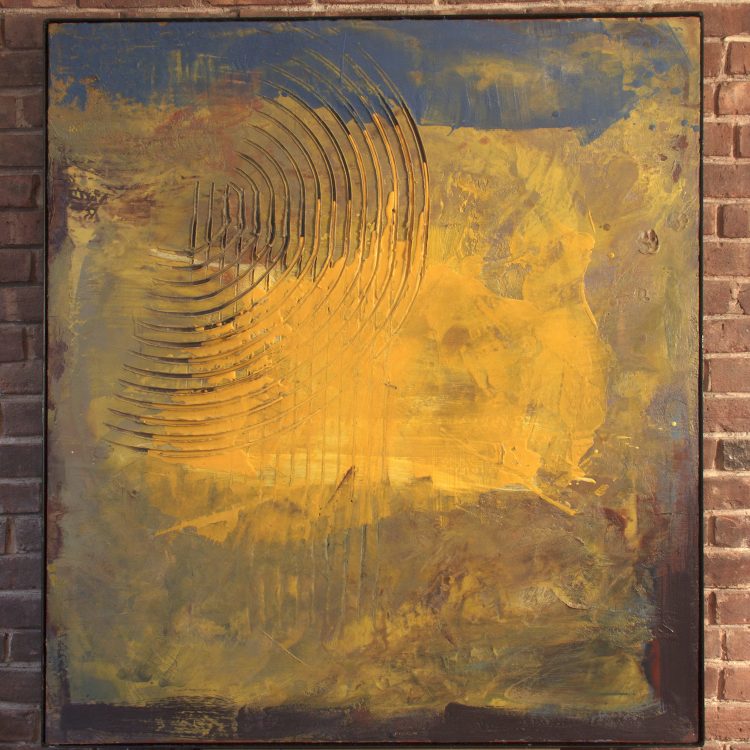 Garden. Encaustic on wood panel. 48” X 44”, 2024